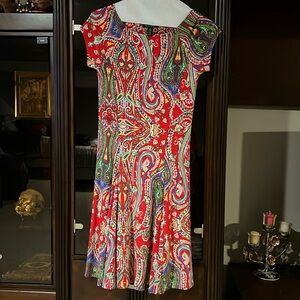 Lauren Ralph Lauren Paisley SMALL Dress